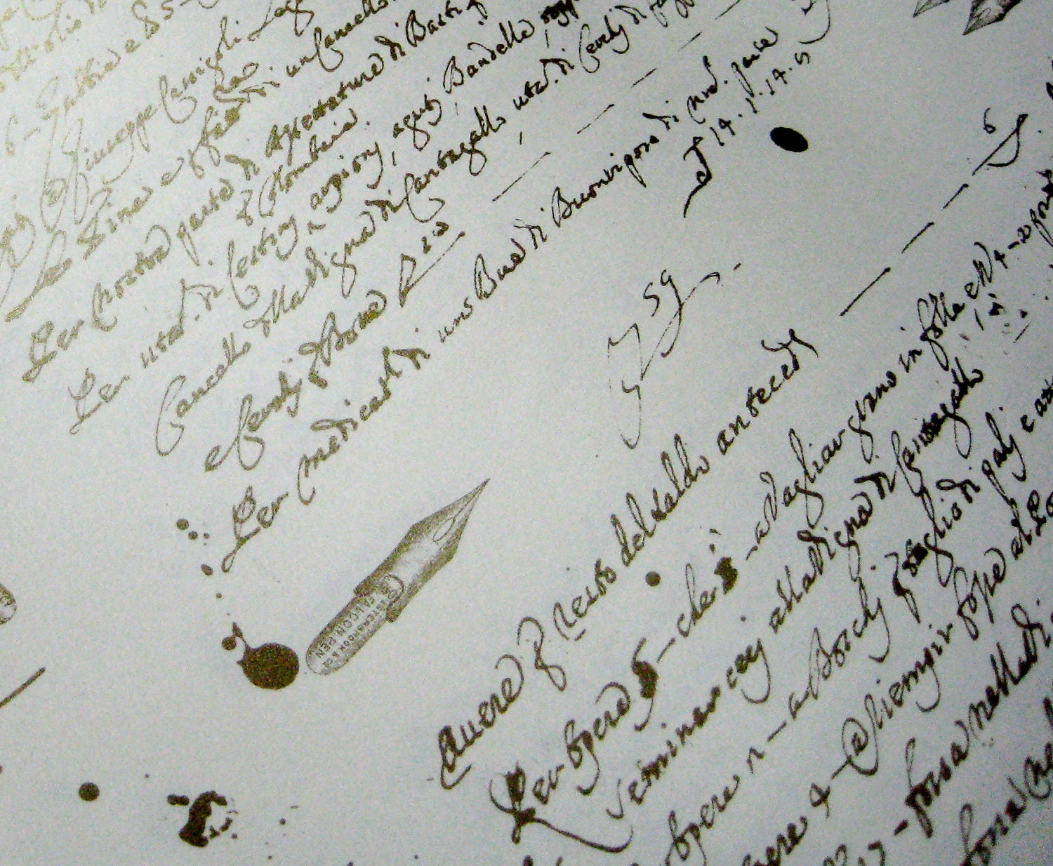 Überzugspapier Handschrift Italienische Buntpapier 