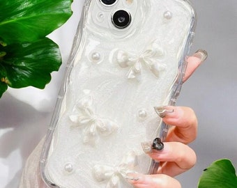 3D Bow Phone Case for iPhone 16 15 14 13 12 11 Pro Max XR X XS 7 8 Mini Shockproof Protective Phone Case