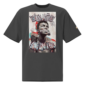 Camiseta descolorida de gran tamaño de Muhammad Ali Sin complejos