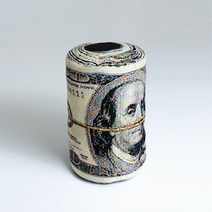 Rolled Banknote Shape Pillow, US dollar image 1