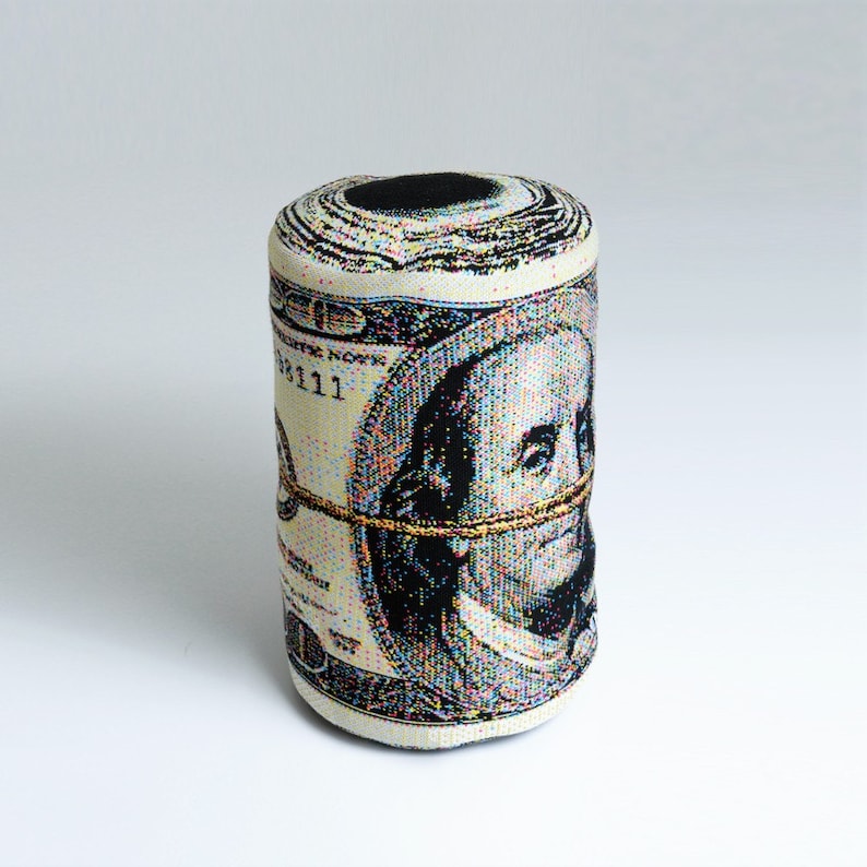 Rolled Banknote Shape Pillow, US dollar image 1