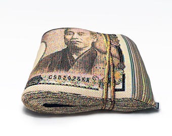 Folded Banknote Shape Pillow, Japanese Yen