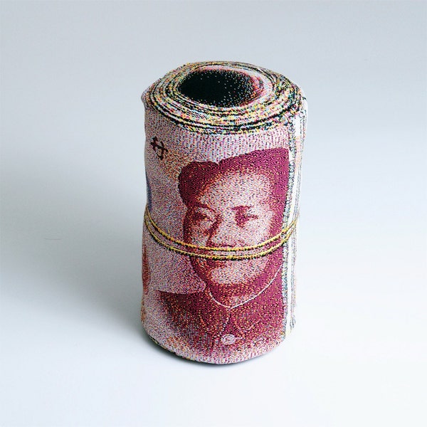 Rolled Banknote Shape Pillow, Renminbi