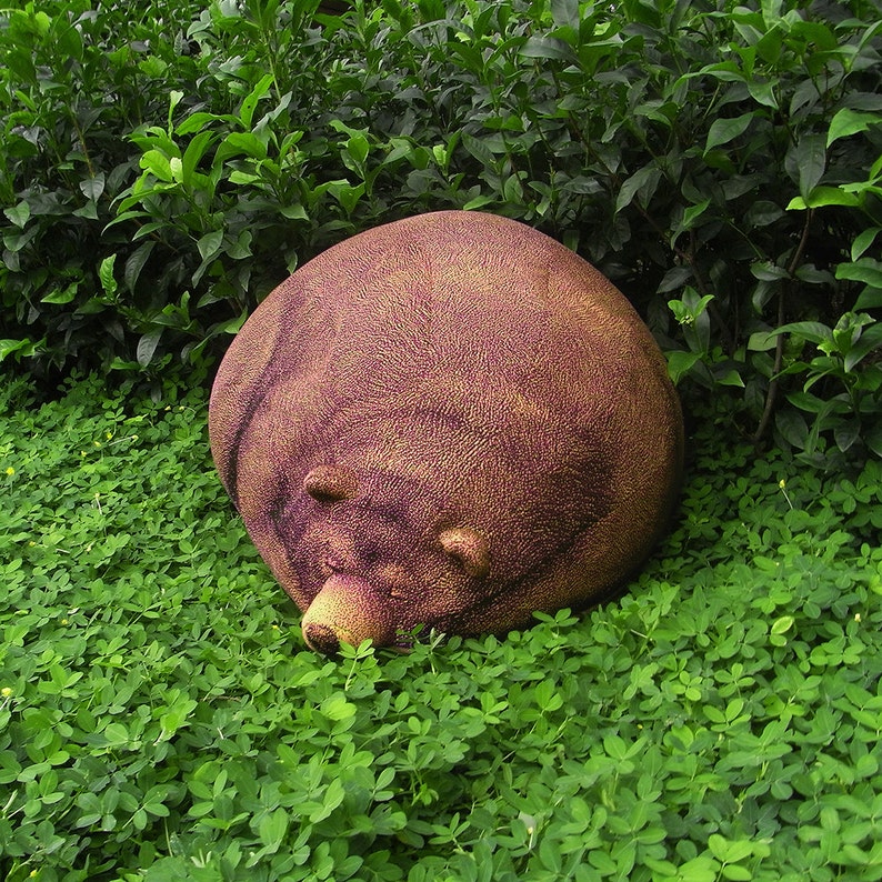 Sleeping Grizzly Bear Beanbag 画像 1