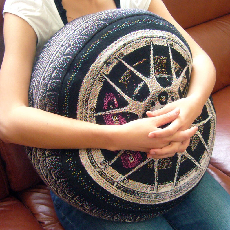 Luxury Sport Car Wheel Pillow image 4