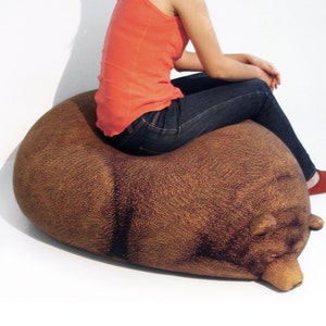 Sleeping Grizzly Bear Beanbag 画像 3