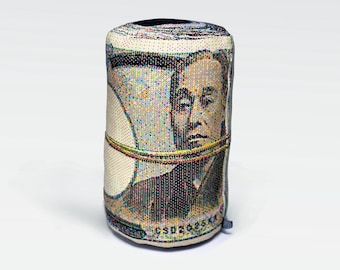Rolled Banknote Shape Pillow, Japanese Yen (Phone # Must Be Included For Purchace)