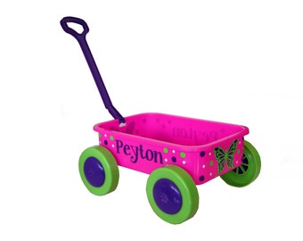 pink toy wagon