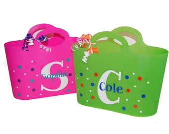 Personalized Bubble Tote / Gift Basket / Beach Bag / Easter Basket - Monogram