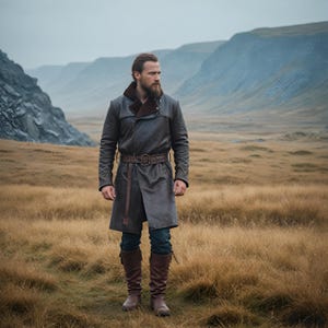 Genuine Leather Men&#39;s Jacket | Personalized Premium Leather Jacket For Her | Vintage Style Long Jacket | Vikings Warrior Outerwear For Men&#39;s