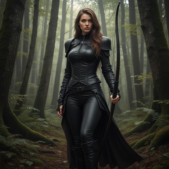 Custom Genuine Leather Black Warrior Costume with Pants – Medieval Fantasy Cosplay Outfit