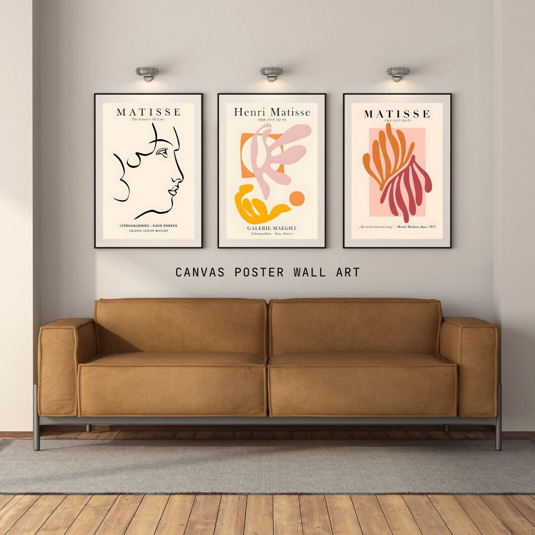 Henri Matisse Canvas Wall Art Decor Set, Modern Floral Prints - Etsy