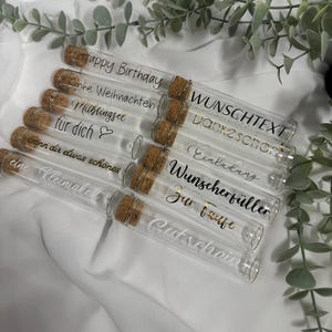Reagenzglas | Reagenzgläser | Wunscherfüller Glas | Geldgeschenk | Geschenkidee | Hochzeit | Babyparty | Taufe | Geburtstag | Personalisiert