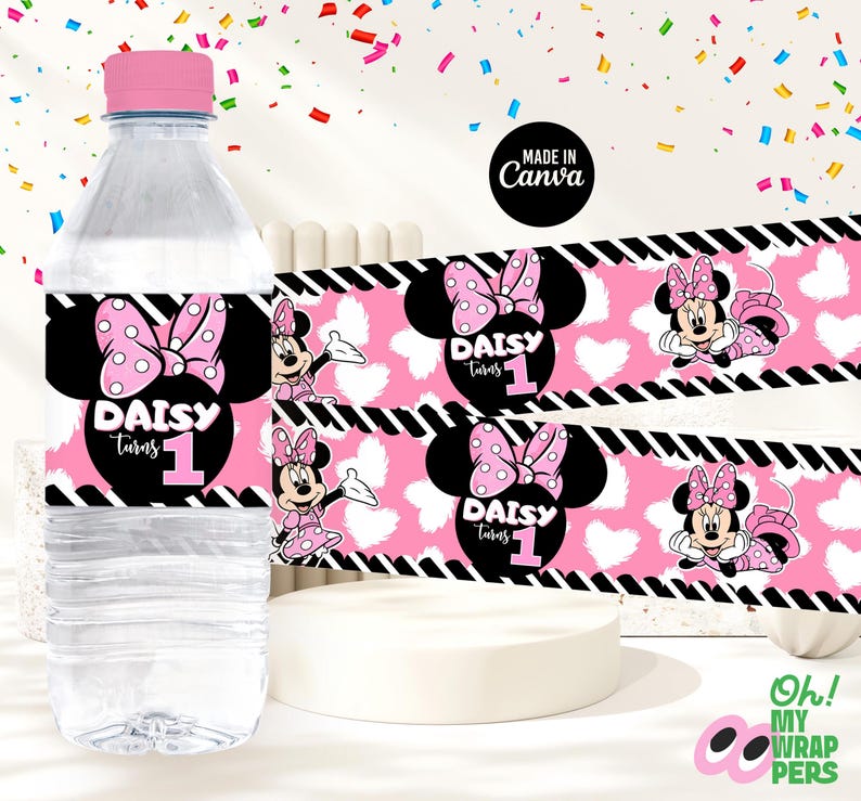 Kids Water bottle label Kids water label Kids water bottle label Template Kids water bottle label Canva Template B009