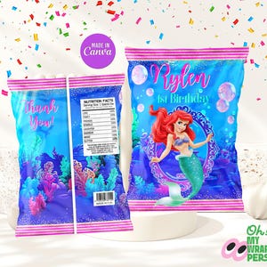 Etiqueta para bolsa de papas fritas para niños Plantilla ... Canva para bolsa de papas fritas para niños