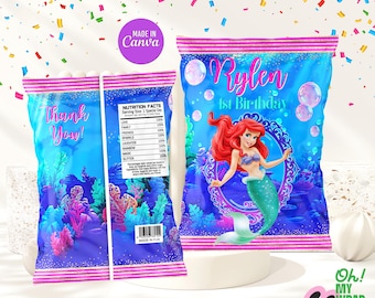 Kids Chip Bag Label Kids Chip Bag Kids Chip Template Kids Chip Bag Canva Template