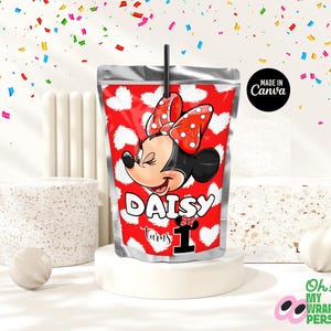 Minnie Kids Juice Pouch Label Kids Juice Pouch Kids Juice Template Kids Juice Pouch Canva Template B008