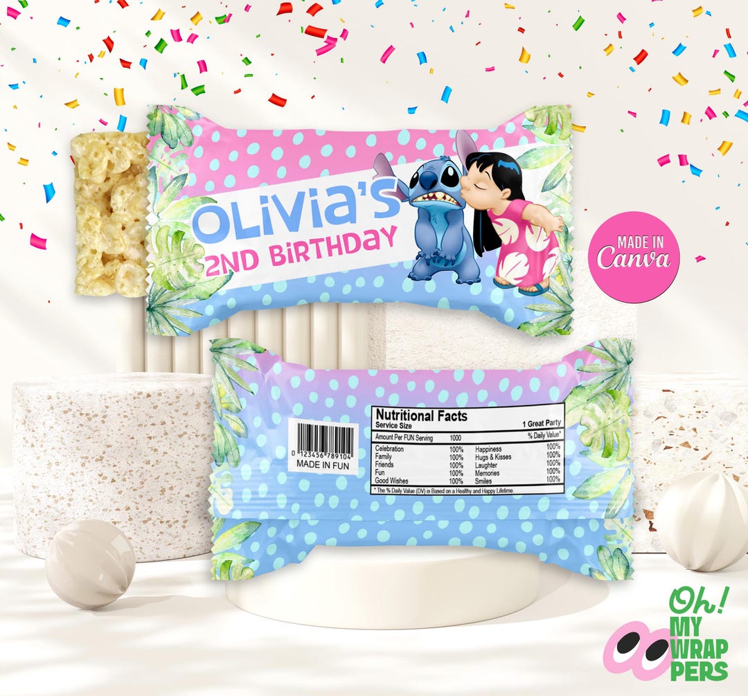 Lilo and Stitch Rice Treats Template Lilo and Stitch Rice Treats Label ...
