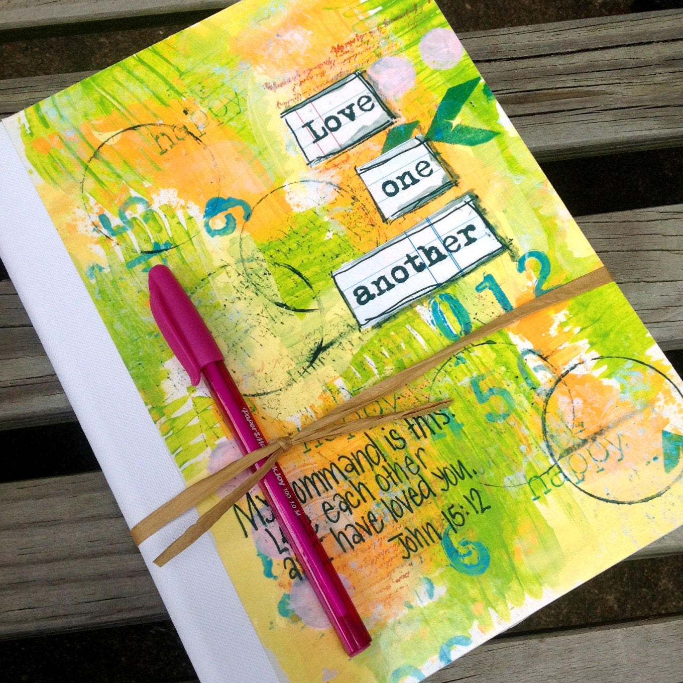 Journal Notebook With Bible Scripture and Mixed Media Art - Etsy