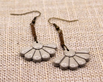 Floral polymer clay earrings