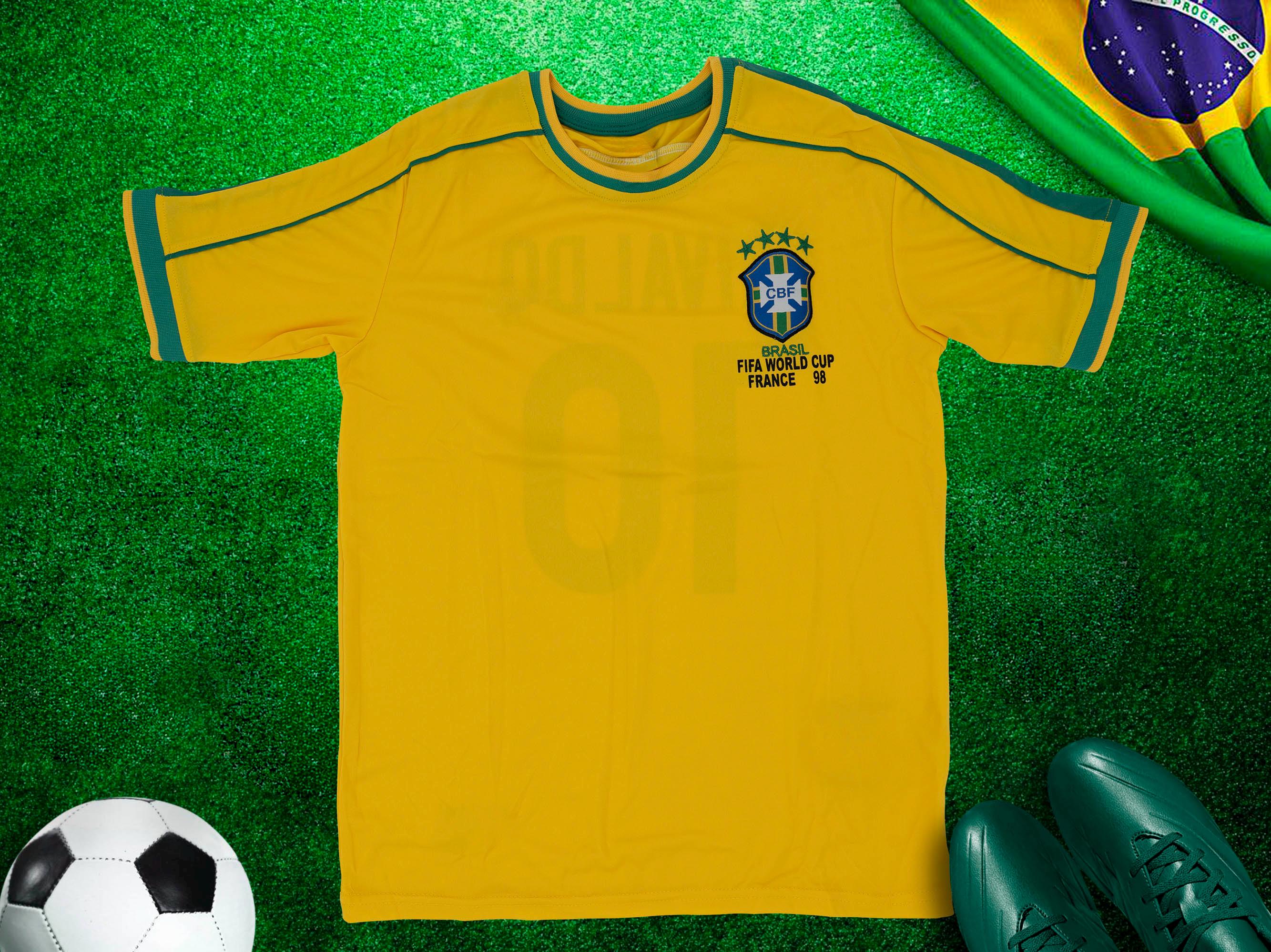 Rivaldo Retro Jersey, Vintage Brazil Jersey, League Jersey Adult