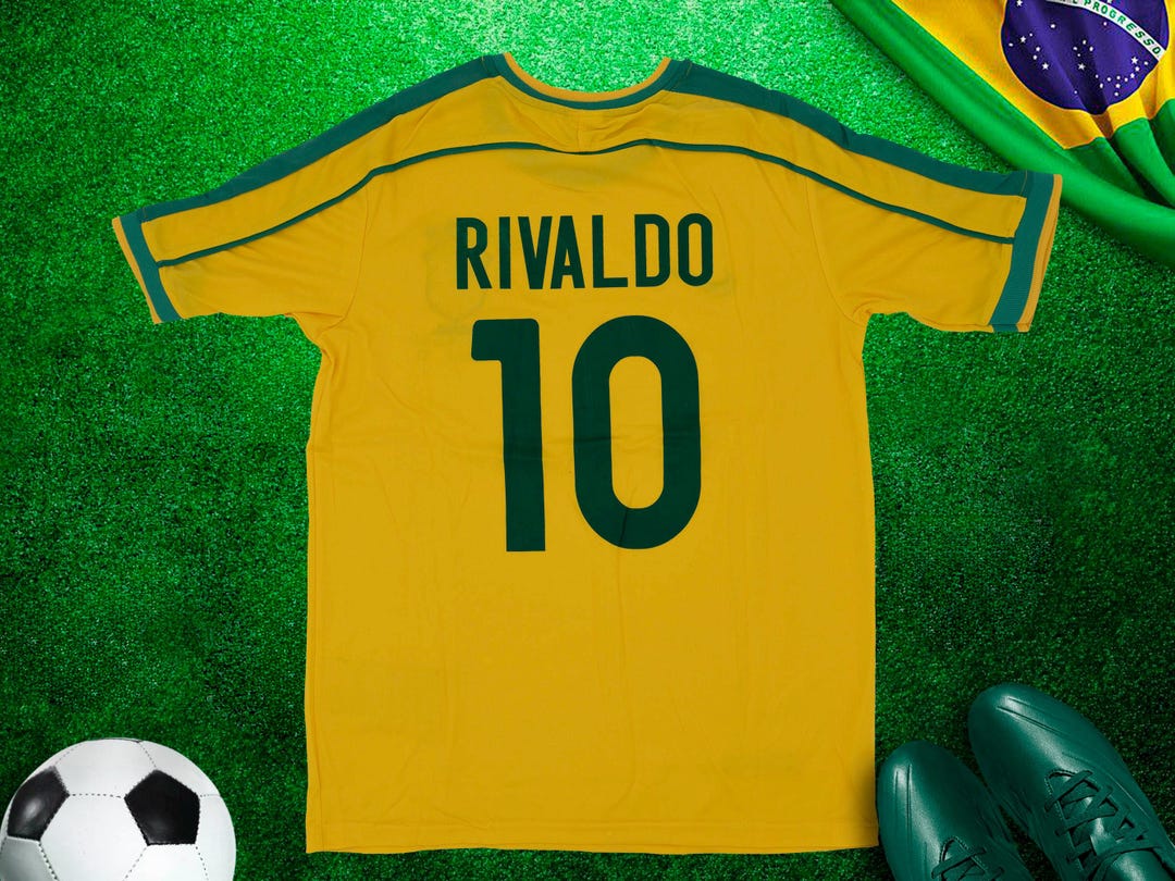 ブラジル代表 Rivaldo 10 Lサイズ シャツ 1998-00 Brazil Away Shirt Rivaldo #10 - 9/10 - (L)
