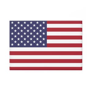 May include: A rectangular American flag with 13 alternating red and white stripes and a blue field with 50 white five-pointed stars.