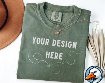 Camiseta con texto personalizado Comfort Colors, camiseta personalizada con logotipo de empresa, camiseta personalizada, crea tu propia camiseta, diseño de camiseta de regalo