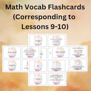 Math Vocab Vokabeln (entsprechend CC's The Math Map Lessons 9-10)