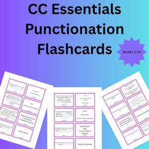 CC Essentials Punctuation Rule Flashcards (weeks 1-24)