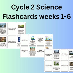 Cycle 2 Science Flashcards weeks 1-6 for Foundations Classical Conversations