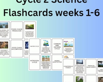 Cycle 2 Science Flashcards weeks 1-6 for Foundations Classical Conversations