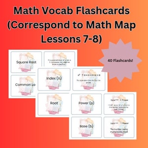 Fiches de vocabulaire mathématique correspondant aux leçons 7-8 de la carte mathématique de CC