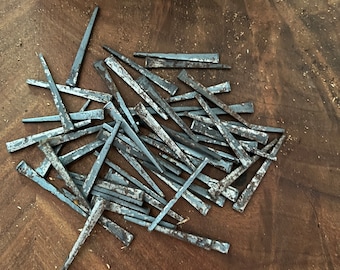 Vintage Cut Nails-Square Cut Nails-Hand forged Nails-Nails for Crafting-Country Decor Nails-Rusty Nails-Nails for Cross Making