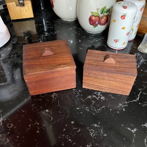 Handcrafted Walnut Wood Salt Cellar: Kitchen Pinch Pot