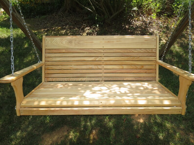 Larger Porch Swing Cypress Patio Wood Outdoor