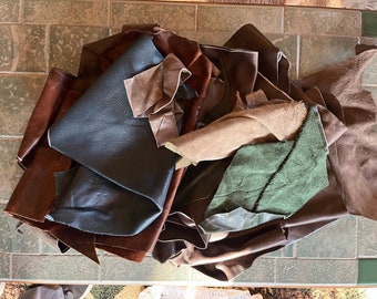 Crafting Leather Remnants-5 Pounds Leather-Furniture Leather Remnants-Best Crafting Leather