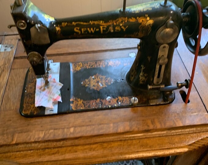 Vintage Treadle Sew Easy Sewing Machine Late 1800's Great Running