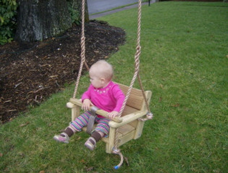 Reclaimed Wood Swing Wood Tree Swing Baby Swing Toddler Swing Etsy