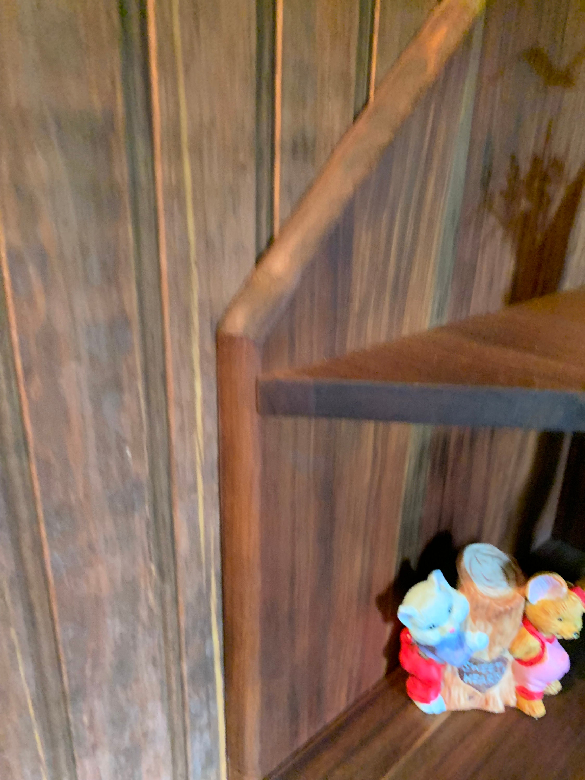 Walnut corner shelf unit deals