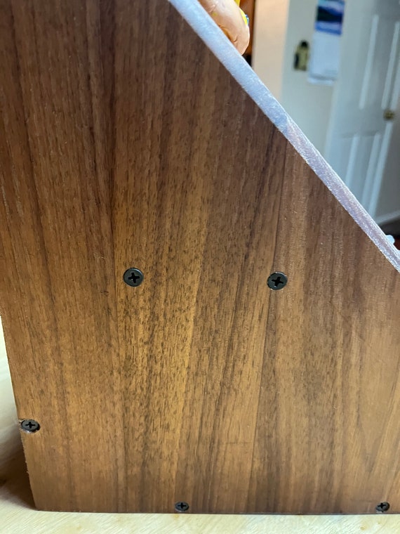 Walnut corner shelf sale unit