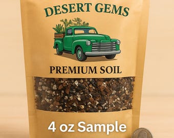 Succulent & Cactus Soil Sample – Approx. 4 oz – Organic Fast-Draining Mix – Try Before You Buy – Great for Small Pots
