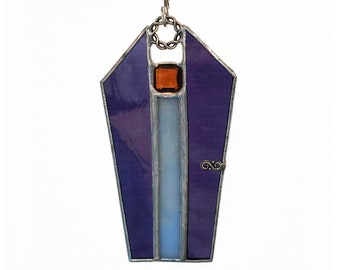 Stained Glass Jeweled Fairy Door Suncatcher - FREE Shipping in USA