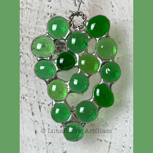 Green Grape Stained Glass Suncatcher - FREE Shipping in USA