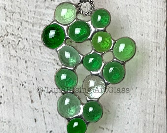 Green Grape Stained Glass Suncatcher - FREE Shipping in USA
