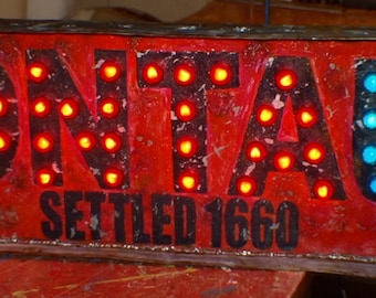 Vintage Marquee Art Montauk 15 X 45 Any City by aranacci DeLuxe