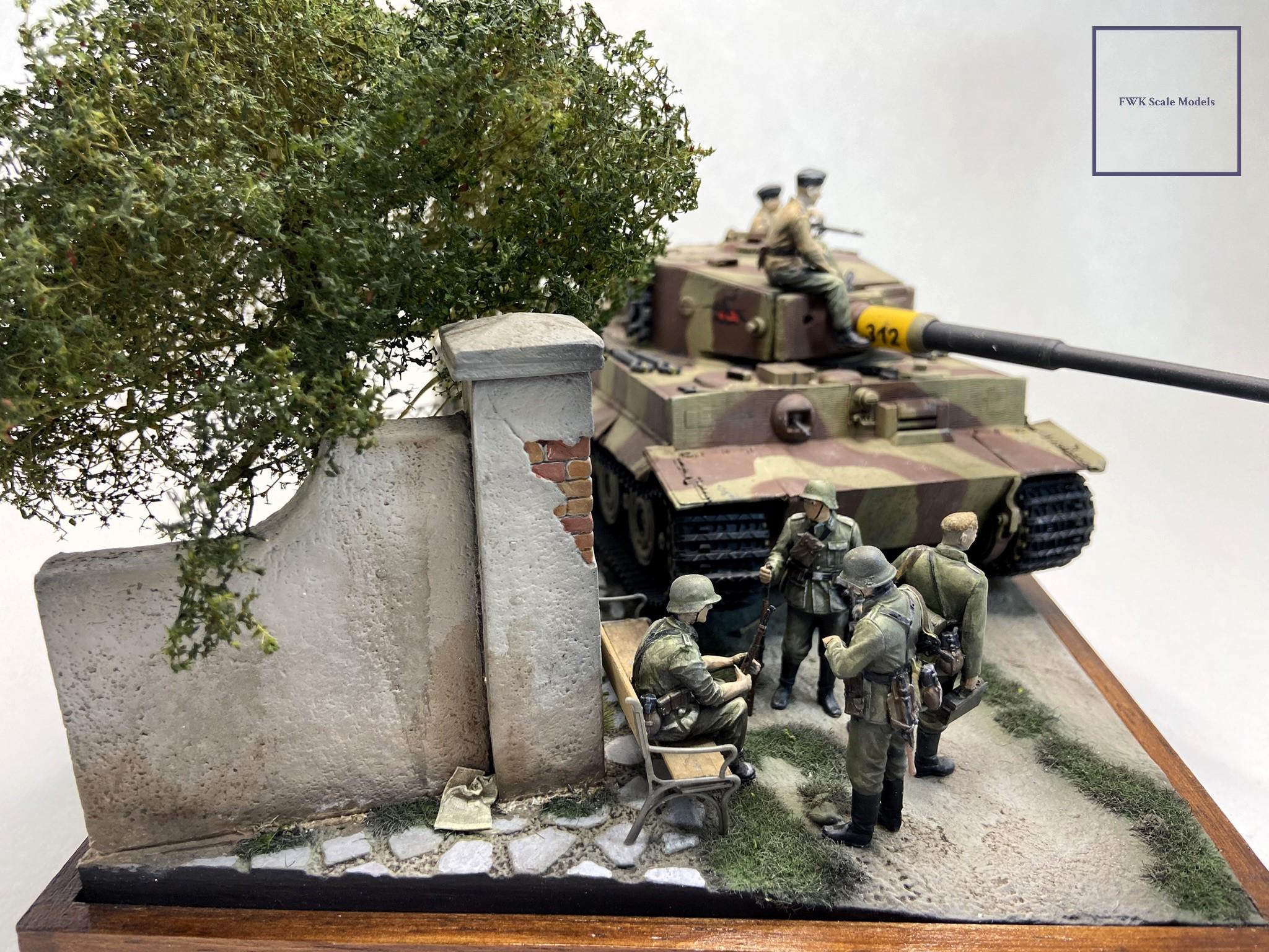 ジオラマ　ティーガー1 ジオラマ ティーガー1 ドイツ軍の重戦車・ティーガーIが全長700ミリの