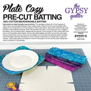 PREORDER Plate Cozy Pre Cut Batting 8 pieces TGQ-102