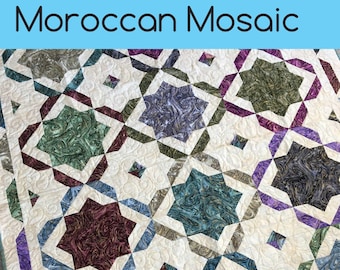 Moroccan Mosaic pattern Poorhouse Quilt designs