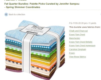 Palette Picks fat quarter bundle curated by Jennifer Sampou